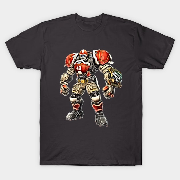 Overwatch Reinhardt Gridironhardt T-Shirt by Green_Shirts